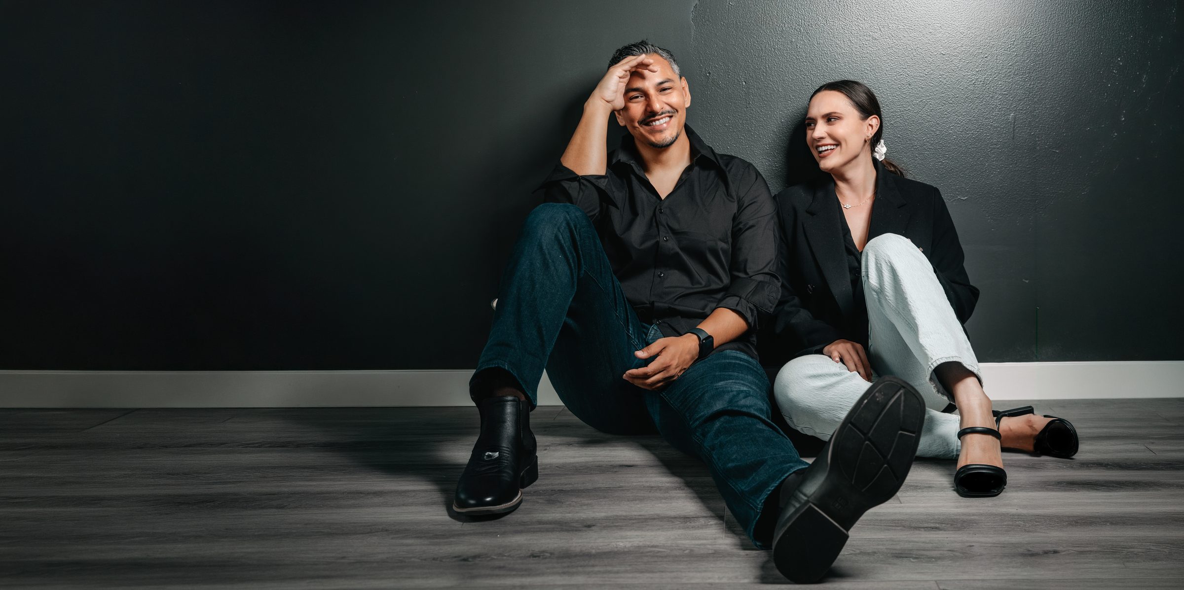 Editorial engagement portrait by Tina Krohn Photo Studio and Gallery